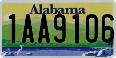 AL license plate 1AA9106