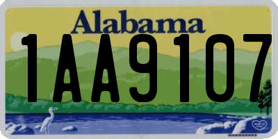 AL license plate 1AA9107