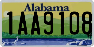 AL license plate 1AA9108