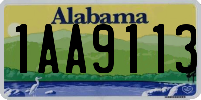 AL license plate 1AA9113