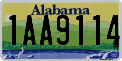 AL license plate 1AA9114