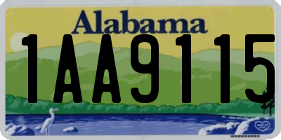 AL license plate 1AA9115