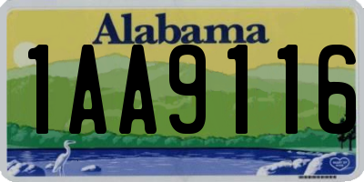 AL license plate 1AA9116