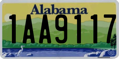 AL license plate 1AA9117