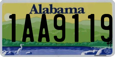 AL license plate 1AA9119