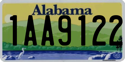 AL license plate 1AA9122