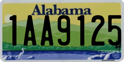 AL license plate 1AA9125