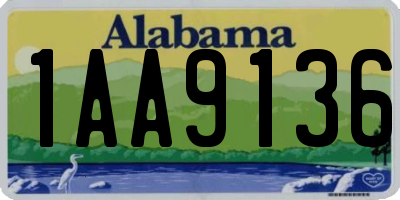 AL license plate 1AA9136