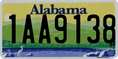 AL license plate 1AA9138