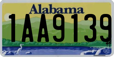 AL license plate 1AA9139