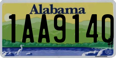 AL license plate 1AA9140