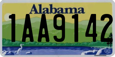 AL license plate 1AA9142