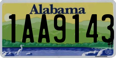 AL license plate 1AA9143