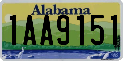 AL license plate 1AA9151