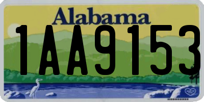 AL license plate 1AA9153