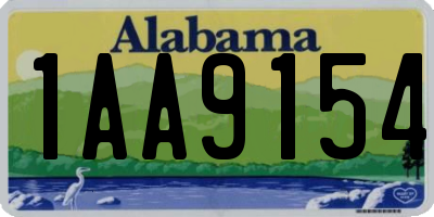 AL license plate 1AA9154