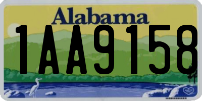 AL license plate 1AA9158