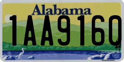 AL license plate 1AA9160