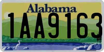 AL license plate 1AA9163