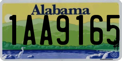 AL license plate 1AA9165