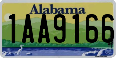 AL license plate 1AA9166