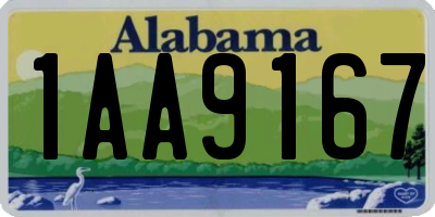 AL license plate 1AA9167