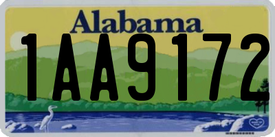 AL license plate 1AA9172