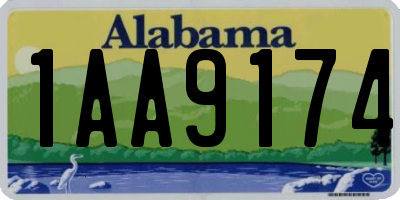 AL license plate 1AA9174