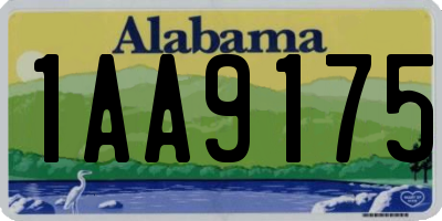 AL license plate 1AA9175