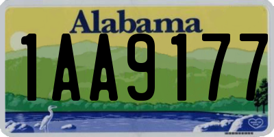 AL license plate 1AA9177