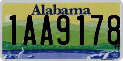 AL license plate 1AA9178