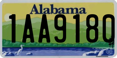 AL license plate 1AA9180