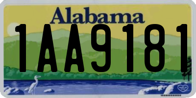 AL license plate 1AA9181