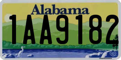 AL license plate 1AA9182