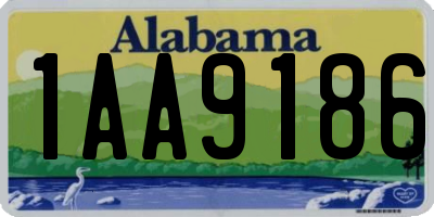 AL license plate 1AA9186