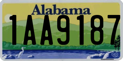 AL license plate 1AA9187