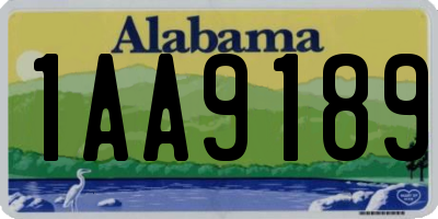 AL license plate 1AA9189