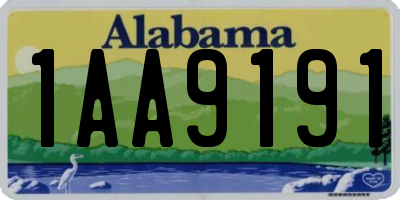 AL license plate 1AA9191