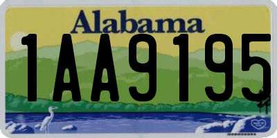 AL license plate 1AA9195