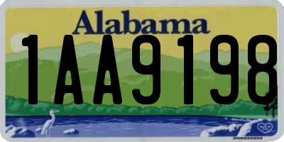 AL license plate 1AA9198