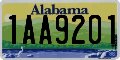 AL license plate 1AA9201