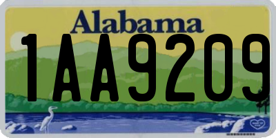 AL license plate 1AA9209