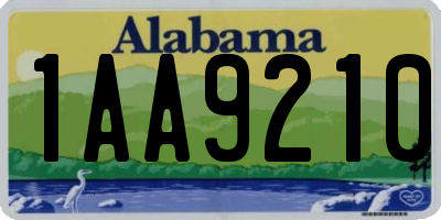 AL license plate 1AA9210