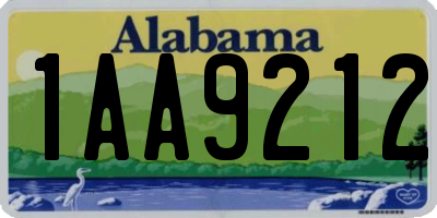 AL license plate 1AA9212