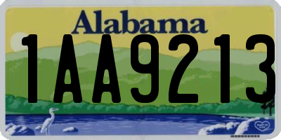 AL license plate 1AA9213