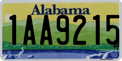 AL license plate 1AA9215