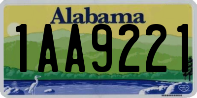 AL license plate 1AA9221