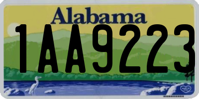 AL license plate 1AA9223