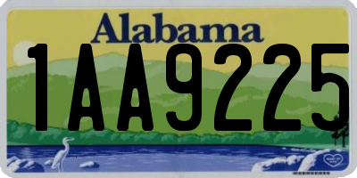 AL license plate 1AA9225