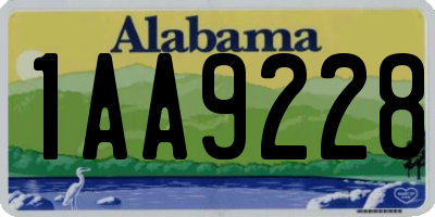 AL license plate 1AA9228